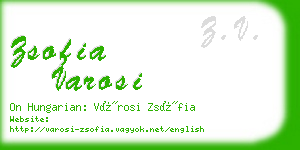 zsofia varosi business card